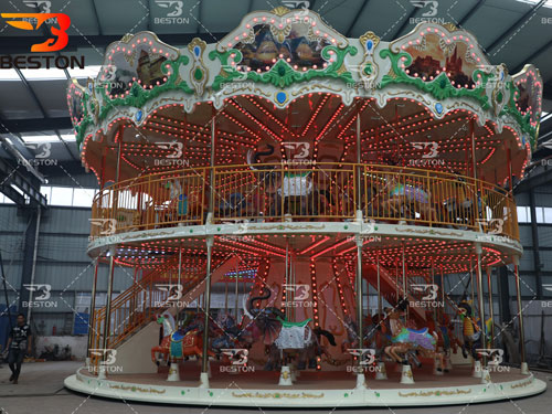 Beston 68 Seats Grand Double Layer Carousel for Sale for Philippines