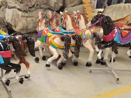 Carousel horses for the Philippines double decker carousel ride