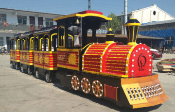 Classic trackless train ride to Manila Philippines