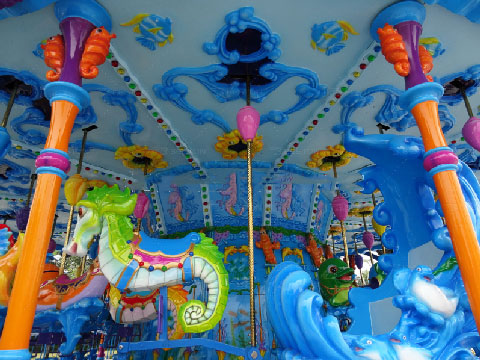 Exquisite spray paint - ocean theme carousel ride