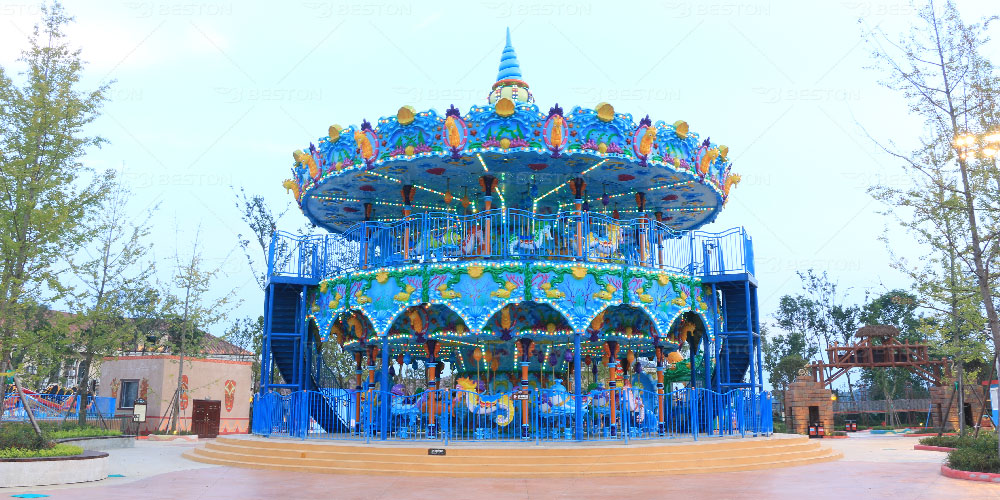 Ocean Style Double Decker Carousel Ride for the Philippines Park