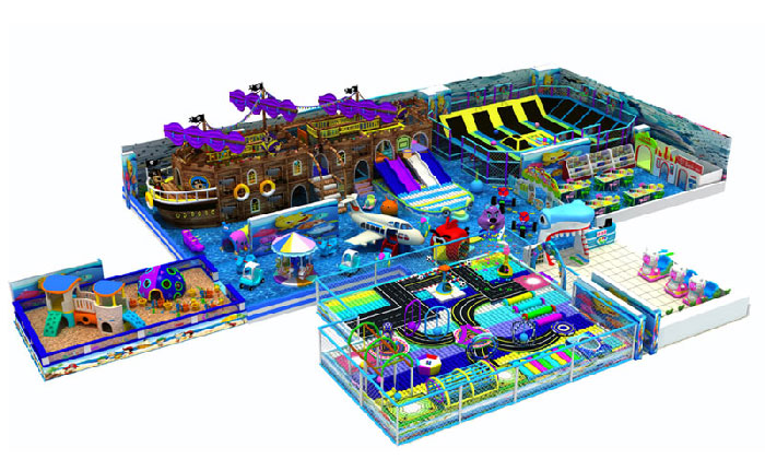Pirate ship theme indoor soft playground equipment