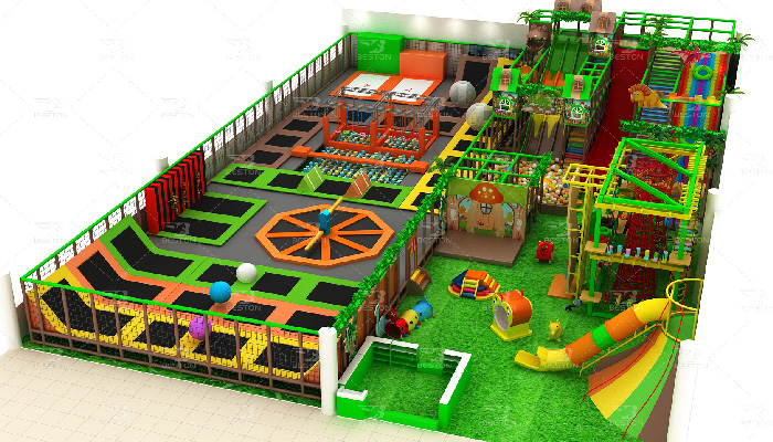 Indoor Comprehensive Park With Trampoline Park Area for Sale In the Philippines 